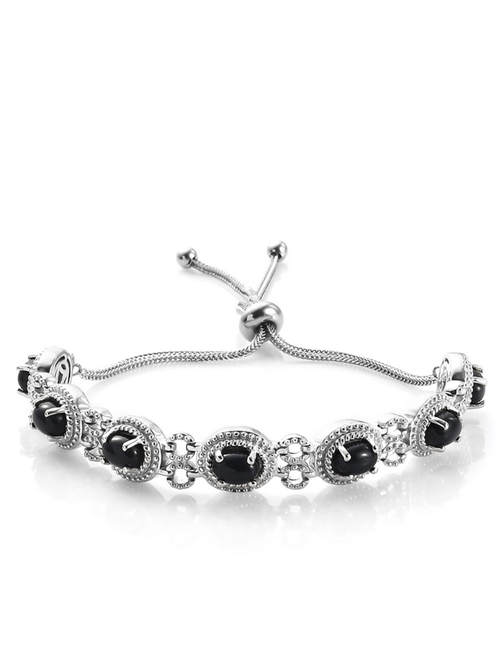 Black Onyx Bolo Bracelet